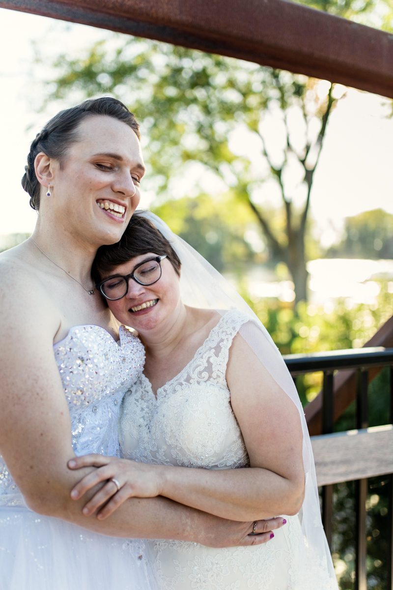 DutcherPhotography Sarah Mabel 1024 - Rainbows & dinos at this magical queer wedding in Madison, WI Rainbows & dinos at this magical queer wedding in Madison, WI