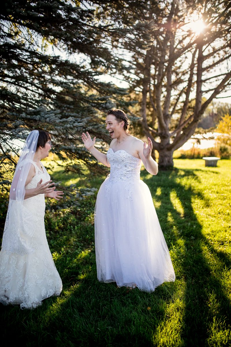DutcherPhotography Sarah Mabel 1025 - Rainbows & dinos at this magical queer wedding in Madison, WI Rainbows & dinos at this magical queer wedding in Madison, WI