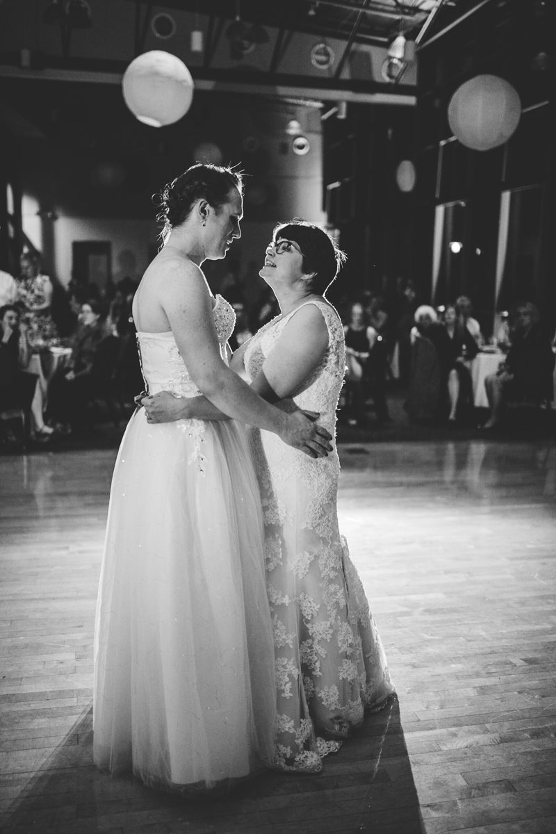 DutcherPhotography Sarah Mabel 1036 - Rainbows & dinos at this magical queer wedding in Madison, WI Rainbows & dinos at this magical queer wedding in Madison, WI