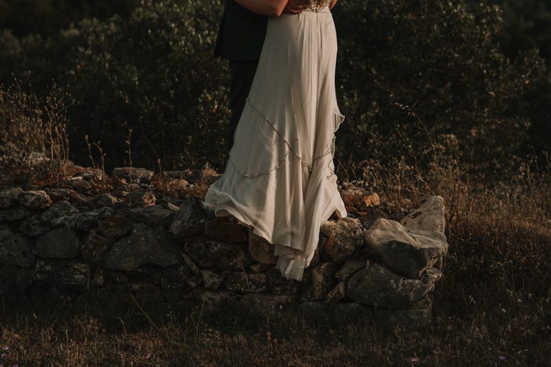 A secluded & magical wedding in a golden lit lavender field in Croatia