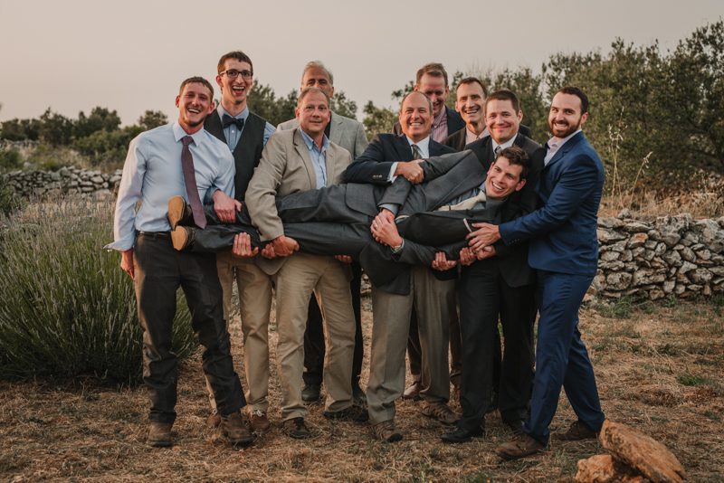 A secluded & magical wedding in a golden lit lavender field in Croatia