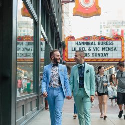 Pastel suits & a surprise drag show at this two groom fête in Chicago