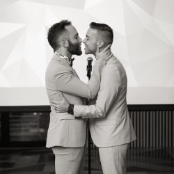 Pastel suits & a surprise drag show at this two groom fête in Chicago