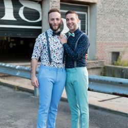 Pastel suits & a surprise drag show at this two groom fête in Chicago