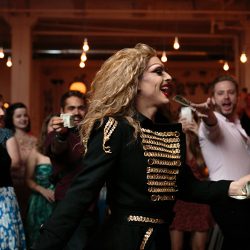 Pastel suits & a surprise drag show at this two groom fête in Chicago