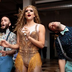 Pastel suits & a surprise drag show at this two groom fête in Chicago