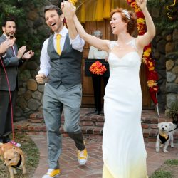 Colwell Taylor TristaMajaPhotography TP2A2716 big - Pops of color, fave fandoms, & vegan food at this Enchanted Manor wedding Pops of color, fave fandoms, & vegan food at this Enchanted Manor wedding