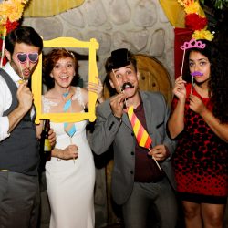 Colwell Taylor TristaMajaPhotography TP2A5043 big - Pops of color, fave fandoms, & vegan food at this Enchanted Manor wedding Pops of color, fave fandoms, & vegan food at this Enchanted Manor wedding