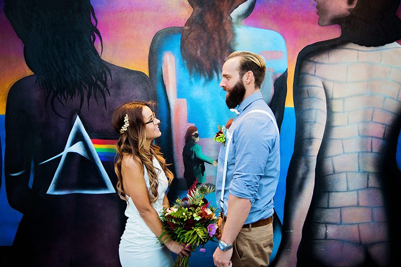 Murals, shots, & a wicked venue at this Jersey City wedding