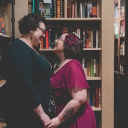 High Resolution 0007 Copy - Love in the stacks: a literary engagement shoot with two cute brides-to-be Love in the stacks: a literary engagement shoot with two cute brides-to-be
