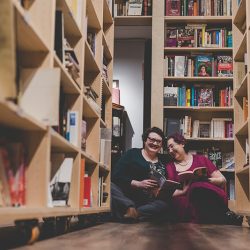 High Resolution 0011 - Love in the stacks: a literary engagement shoot with two cute brides-to-be High Resolution 0011