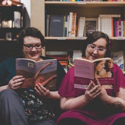 High Resolution 0020 - Love in the stacks: a literary engagement shoot with two cute brides-to-be Love in the stacks: a literary engagement shoot with two cute brides-to-be