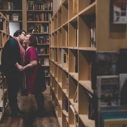 High Resolution 0035 - Love in the stacks: a literary engagement shoot with two cute brides-to-be Love in the stacks: a literary engagement shoot with two cute brides-to-be