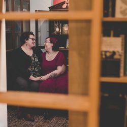 High Resolution 0049 - Love in the stacks: a literary engagement shoot with two cute brides-to-be Love in the stacks: a literary engagement shoot with two cute brides-to-be