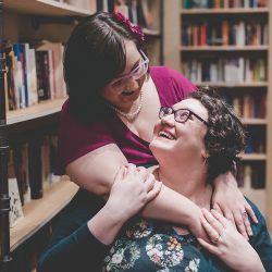 High Resolution 0100 - Love in the stacks: a literary engagement shoot with two cute brides-to-be Love in the stacks: a literary engagement shoot with two cute brides-to-be