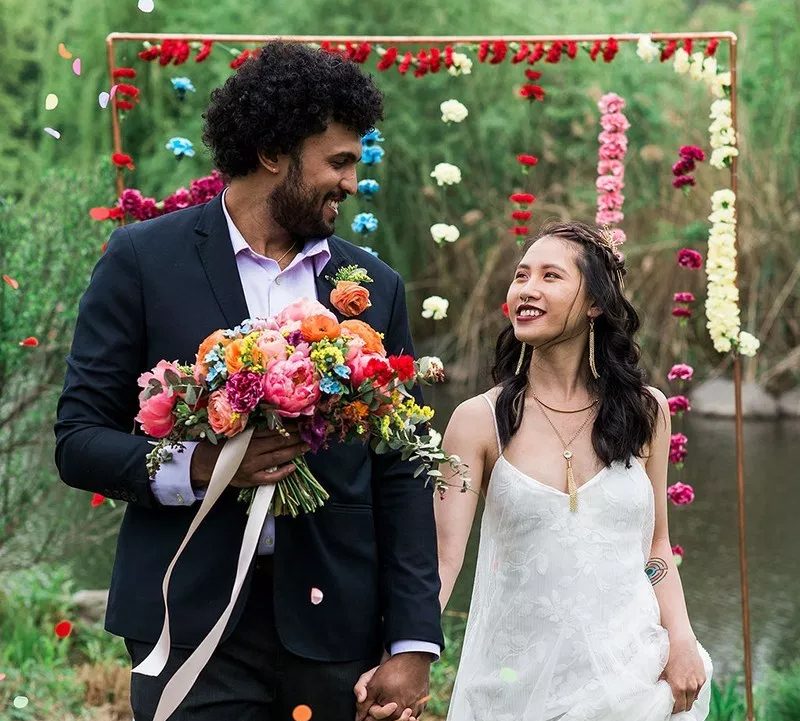 A sweet boho family elopement redo in Prospect Park in Brooklyn