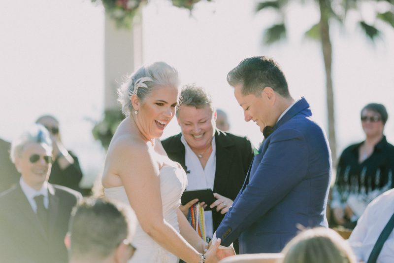 Churros, quiet moments, & a spiral aisle at this sunlit wedding in La Jolla