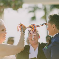 Churros, quiet moments, & a spiral aisle at this sunlit wedding in La Jolla
