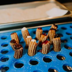 Churros, quiet moments, & a spiral aisle at this sunlit wedding in La Jolla