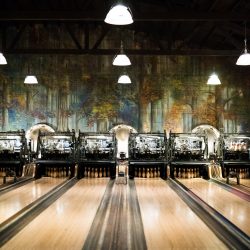 x x VieraPhotographics 0298GE1111 big - LA's oldest bowling alley was the backdrop at this chic & playful two-bride wedding LA's oldest bowling alley was the backdrop at this chic & playful wedding