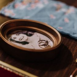 Ink, roses, & tequila shots at this goth meets spring wedding at Lafitte Street Market