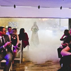 Mario Kart, an open mic, and an aisle walk through a fog machine(!) at this creative Chicago wedding