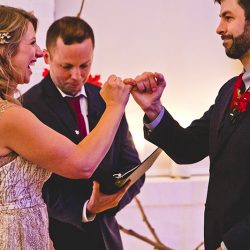 Mario Kart, an open mic, and an aisle walk through a fog machine(!) at this creative Chicago wedding