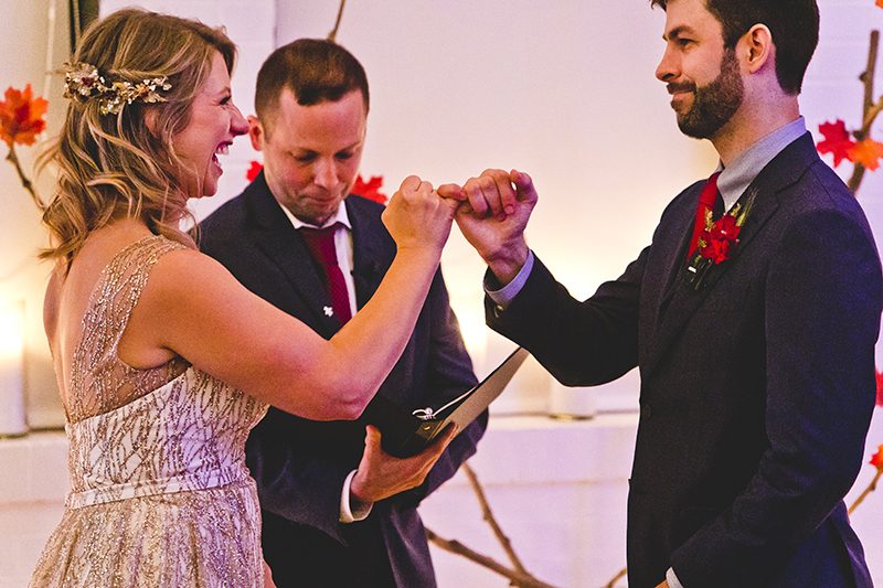 Mario Kart, an open mic, and an aisle walk through a fog machine(!) at this creative Chicago wedding