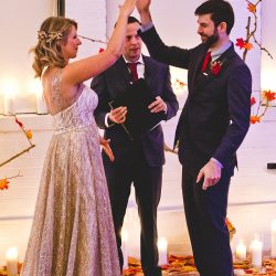 Mario Kart, an open mic, and an aisle walk through a fog machine(!) at this creative Chicago wedding