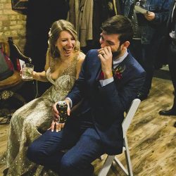 Mario Kart, an open mic, and an aisle walk through a fog machine(!) at this creative Chicago wedding