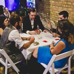 Mario Kart, an open mic, and an aisle walk through a fog machine(!) at this creative Chicago wedding