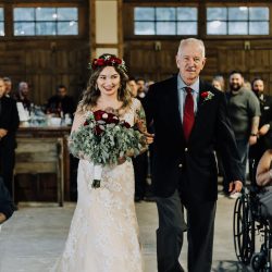 Ink, roses, & tequila shots at this goth meets spring wedding at Lafitte Street Market