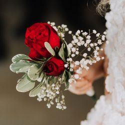 Ink, roses, & tequila shots at this goth meets spring wedding at Lafitte Street Market