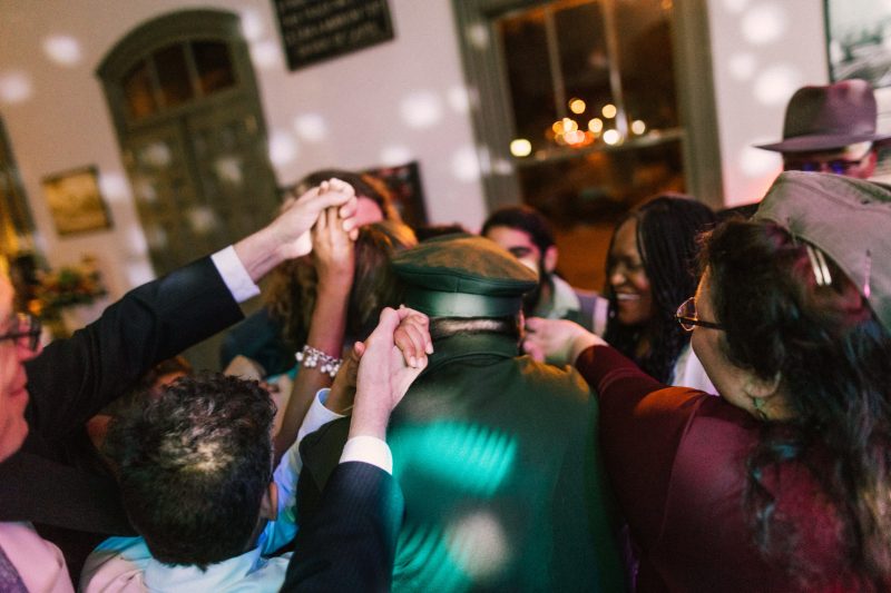 A train ride ceremony and stunning kilts and bridal suits at this Railroad Museum of New England wedding