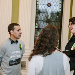 Flageole Cormier StudioNouveau BostonMarathonWedding14 big - This pair finished the Boston Marathon and went right into their ceremony! This pair finished the Boston Marathon and went right into their ceremony!