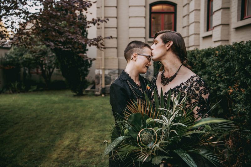 We Fell In Love With This Non Binary Couple And Their Urban Botanical Style Romance • Offbeat Wed 5120