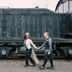 Untitled 1 - A train ride ceremony and stunning kilts and bridal suits at this Railroad Museum of New England wedding Untitled 1