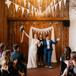 sole repair shop wedding capitol hill 74 - Don your wings & feathers for this whimsical animal menagerie wedding (with a unicorn first look!) Don your wings & feathers for this whimsical animal menagerie wedding (with a unicorn first look!)