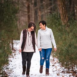 A magical frozen waterfall engagement shoot in the Poconos