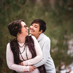 A magical frozen waterfall engagement shoot in the Poconos