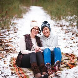 A magical frozen waterfall engagement shoot in the Poconos