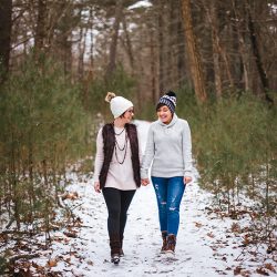 A magical frozen waterfall engagement shoot in the Poconos