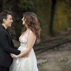 Wild beauty and rock star babes at this greenery wedding in Connecticut