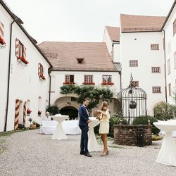 57 - These world travelers tied the knot at their German castle wedding These world travelers tied the knot at their German castle wedding