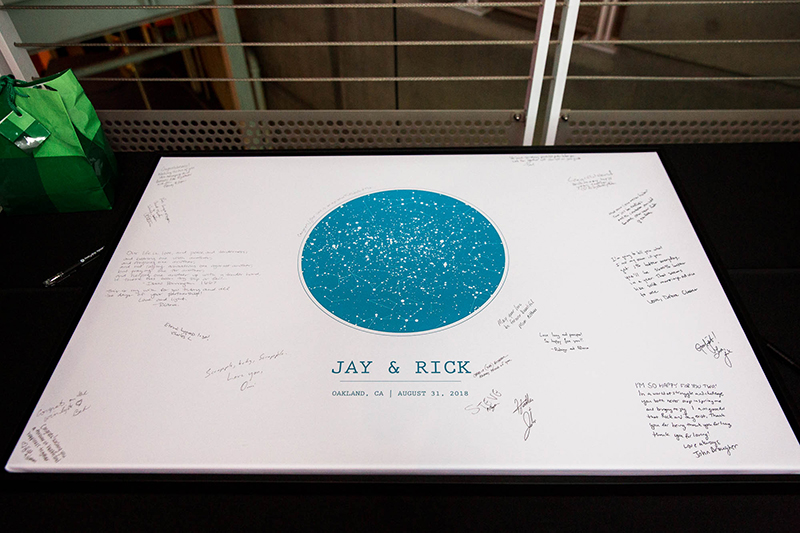 Crowns, pink flowers, & the cosmos at this Space Center wedding