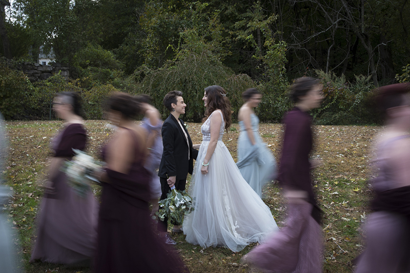 Wild beauty and rock star babes at this greenery wedding in Connecticut