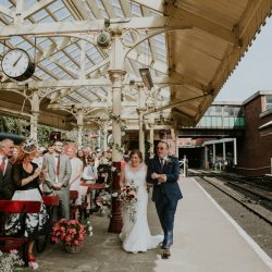 bkp 15 - All aboard this gorgeous steam train wedding with a museum party in Manchester, UK All aboard this gorgeous steam train wedding with a museum party in Manchester, UK