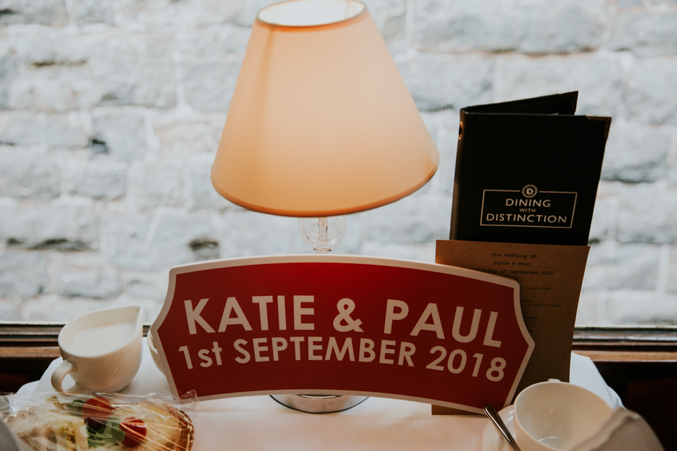 All aboard this gorgeous steam train wedding with a museum party in Manchester, UK