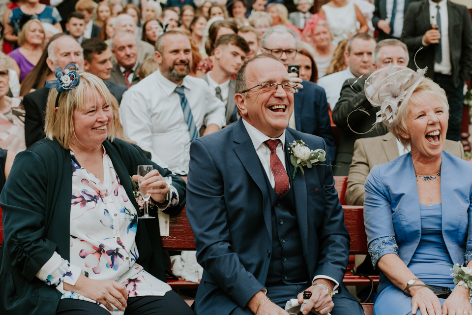 All aboard this gorgeous steam train wedding with a museum party in Manchester, UK