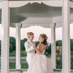 deGonzague Heffernan TrinaDinnarPhotography SameSexOceansideNauticalMaineWedding100 big - Two brides, a scrapbook proposal, & their sun-drenched nautical Maine wedding Two brides, a scrapbook proposal, & their sun-drenched nautical Maine wedding